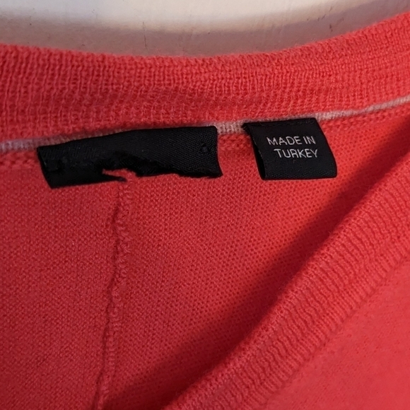 Hugo Boss v neck thin knit shirt sweater virgin wool rose red size XXL B6 - Picture 6 of 11